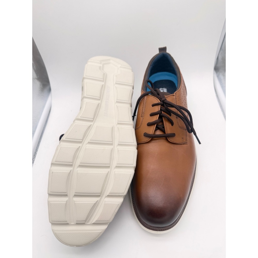 Johnston & Murphy Jenkins Brown Tan Leather Plain Toe Shoes Mens 11M 59-35662 - Picture 4 of 7